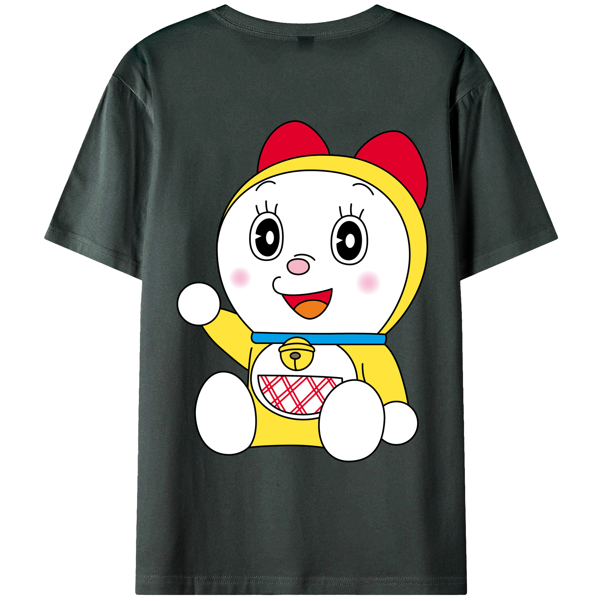 （画像用） ドラえもん ドラミ Doraemon Dorami 綿100％ メンズ半袖Tシャツ（バックプリント） 通気性